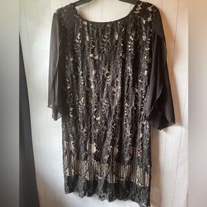 Lace Overlay Tunic Dress NWOT